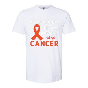 Stronger Than Kidney Cancer Breast Cancer Awareness Softstyle CVC T-Shirt