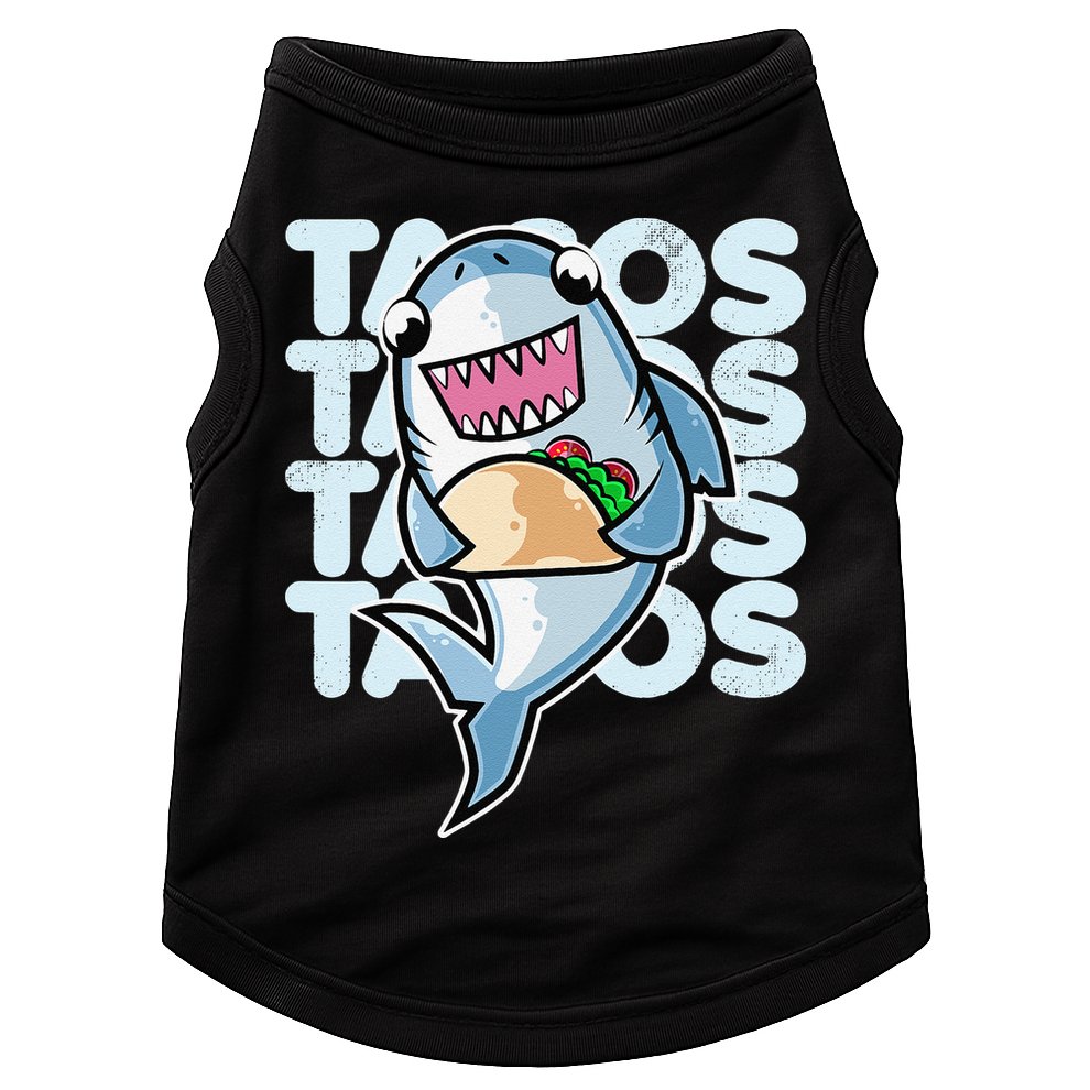 Shark Taco Kawaii Neko Anime Mexican food  Doggie Tank