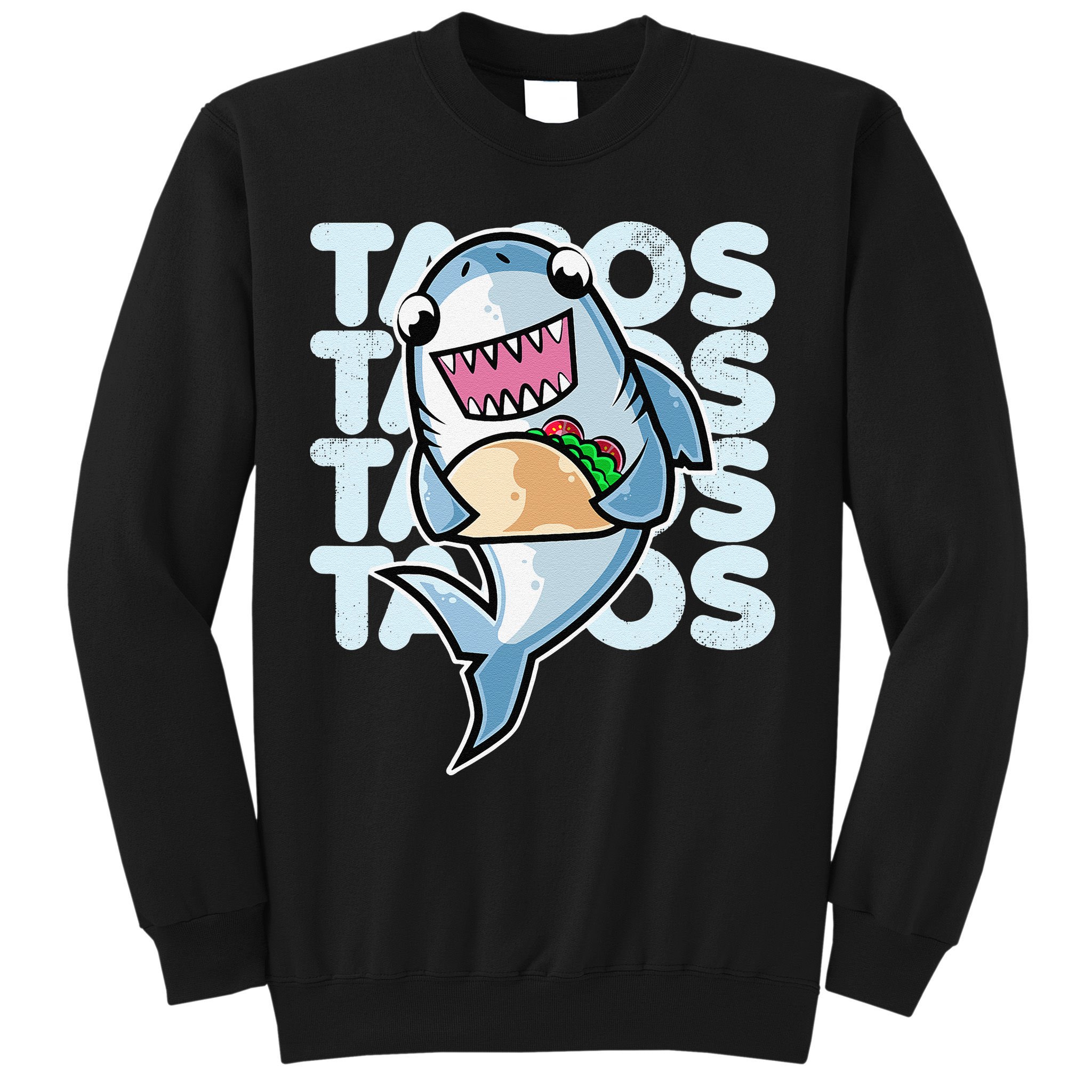 Shark Taco Kawaii Neko Anime Mexican food  Sweatshirt