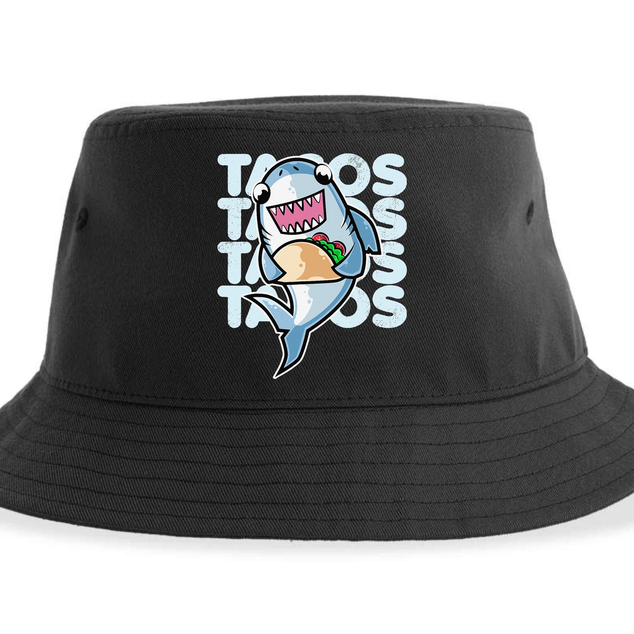 Shark Taco Kawaii Neko Anime Mexican food  Sustainable Bucket Hat