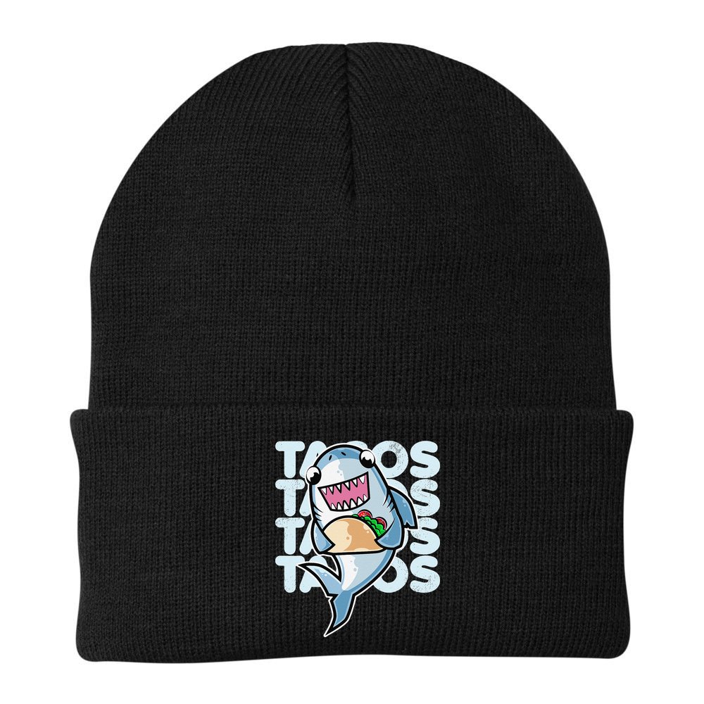 Shark Taco Kawaii Neko Anime Mexican food  Beanie