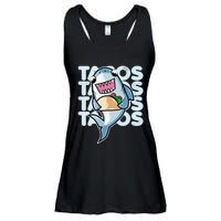 Shark Taco Kawaii Neko Anime Mexican food  Ladies Essential Flowy Tank