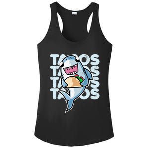 Shark Taco Kawaii Neko Anime Mexican food  Ladies PosiCharge Competitor Racerback Tank