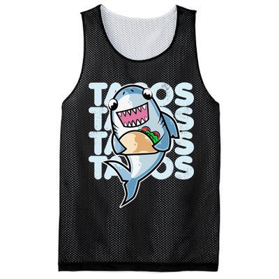 Shark Taco Kawaii Neko Anime Mexican food  Mesh Reversible Basketball Jersey Tank