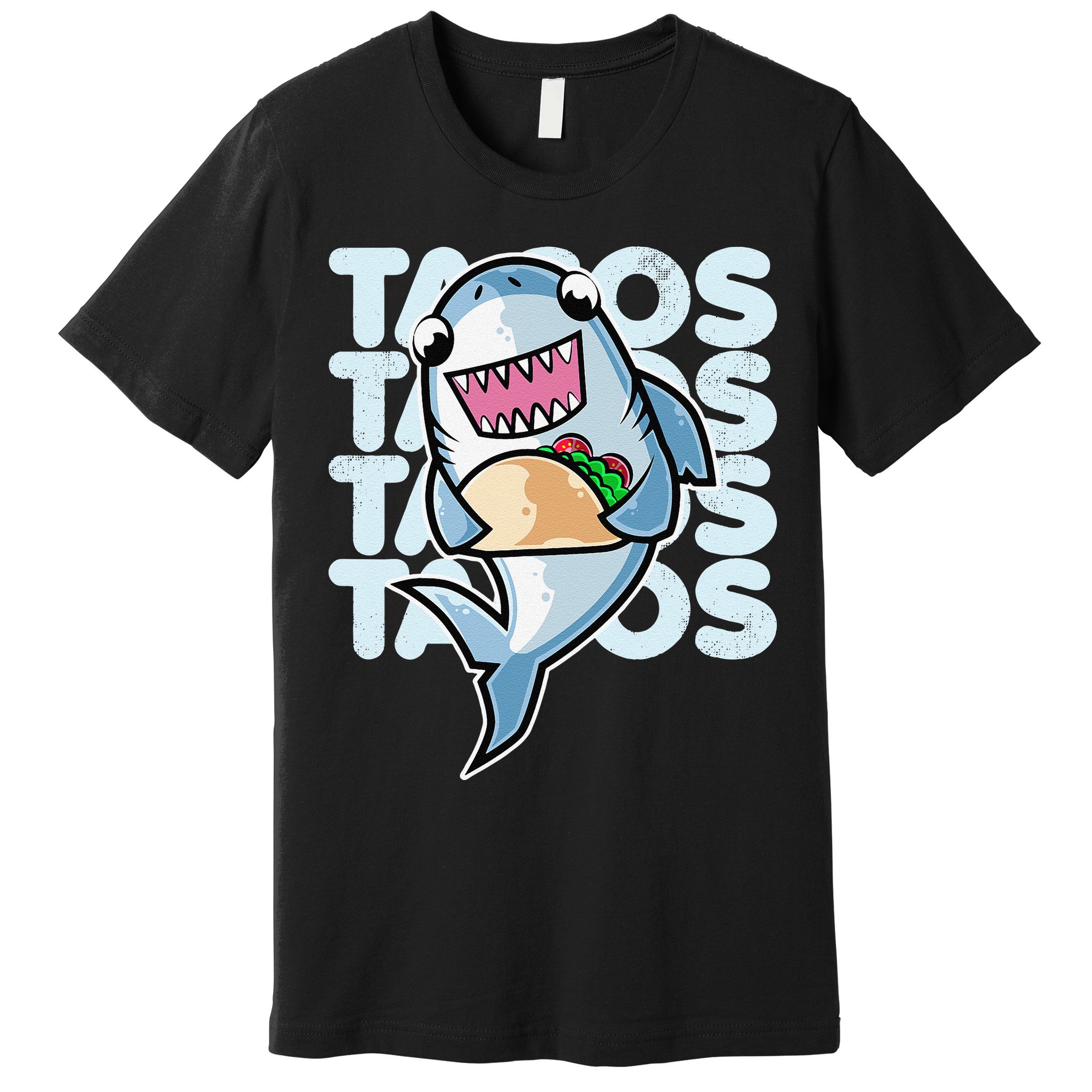 Shark Taco Kawaii Neko Anime Mexican food  Premium T-Shirt