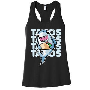 Shark Taco Kawaii Neko Anime Mexican food  Women's Racerback Tank