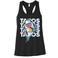 Shark Taco Kawaii Neko Anime Mexican food  Women's Racerback Tank