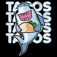 Shark Taco Kawaii Neko Anime Mexican food  Baby Bodysuit
