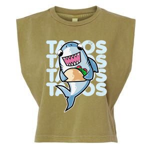 Shark Taco Kawaii Neko Anime Mexican food  Garment-Dyed Women's Muscle Tee