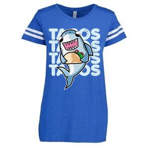 Shark Taco Kawaii Neko Anime Mexican food  Enza Ladies Jersey Football T-Shirt