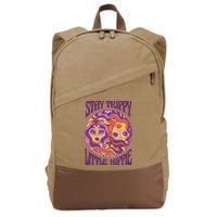 Stay Trippy Little Hippie Retro 60s Cotton Canvas Backpack