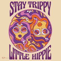 Stay Trippy Little Hippie Retro 60s Drawstring Bag