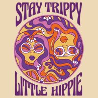Stay Trippy Little Hippie Retro 60s Zip Tote Bag
