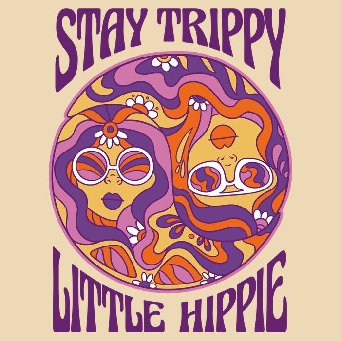 Stay Trippy Little Hippie Retro 60s Zip Tote Bag