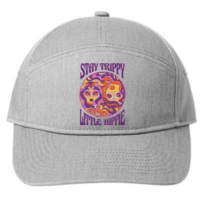 Stay Trippy Little Hippie Retro 60s 7-Panel Snapback Hat