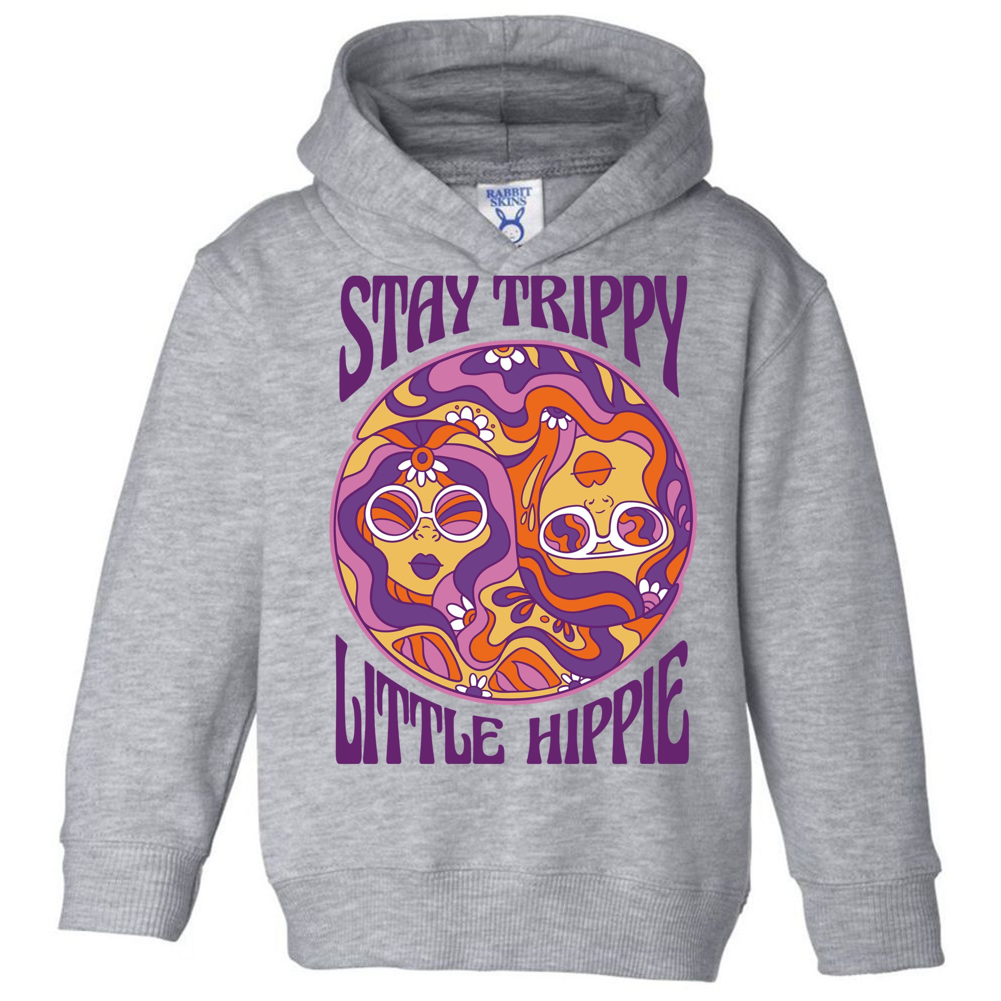 Stay Trippy Little Hippie Retro 60s Toddler Hoodie