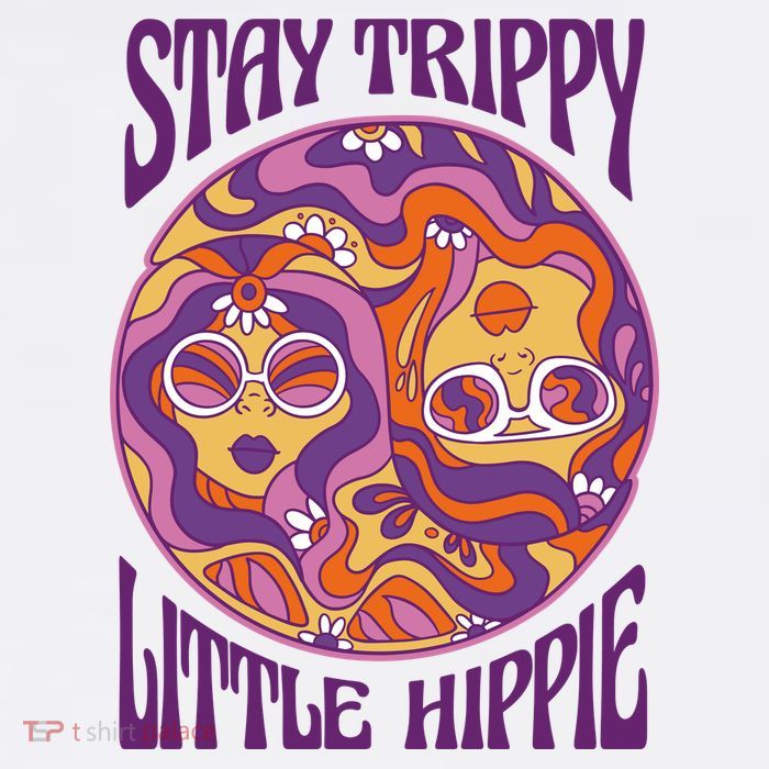 Stay Trippy Little Hippie Retro 60s Tall T-Shirt