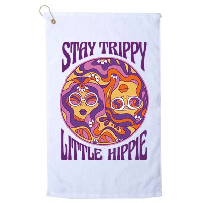 Stay Trippy Little Hippie Retro 60s Golf Towel