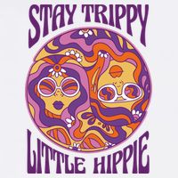 Stay Trippy Little Hippie Retro 60s Golf Towel