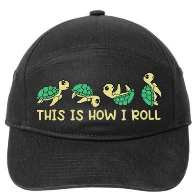 Sea Turtle Lover This Is How I Roll Turtle 7-Panel Snapback Hat
