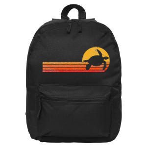 Sea Turtle Lover Funny Sea Turtle Retro 16 in Basic Backpack