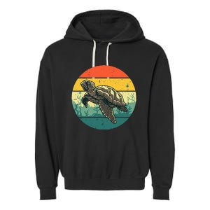 Sea Turtle Lover Stylish Tortoise Design for Ocean Enthusiasts Garment-Dyed Fleece Hoodie