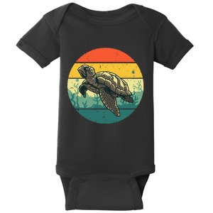 Sea Turtle Lover Stylish Tortoise Design for Ocean Enthusiasts Baby Bodysuit