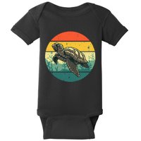 Sea Turtle Lover Stylish Tortoise Design for Ocean Enthusiasts Baby Bodysuit