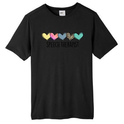 Speech Therapist Life Heart Speech Therapist Valentines Day Gift Tall Fusion ChromaSoft Performance T-Shirt