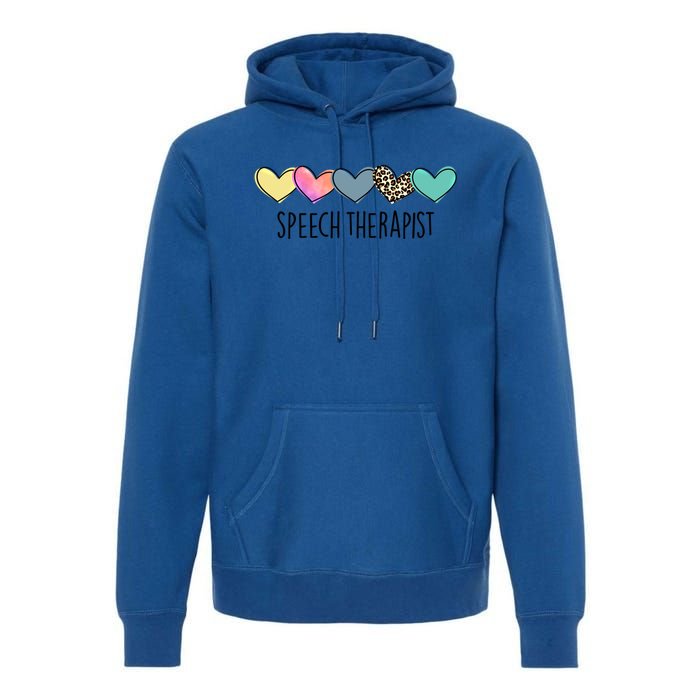 Speech Therapist Life Heart Speech Therapist Valentines Day Gift Premium Hoodie