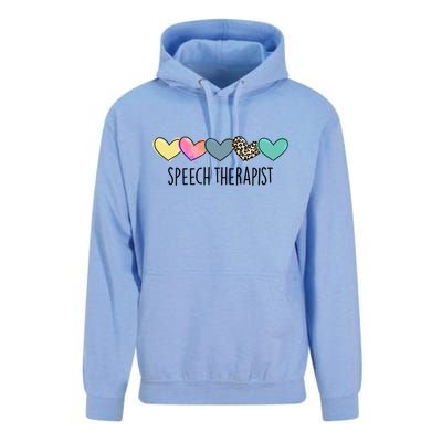 Speech Therapist Life Heart Speech Therapist Valentines Day Gift Unisex Surf Hoodie