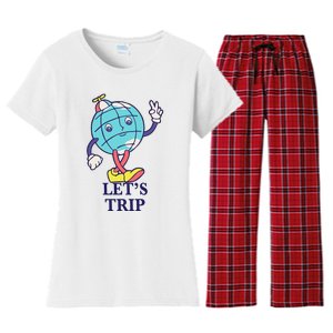 S.T.U.R.N.I.O.L.O Triplets Lets Trip Classic Trip Vacation Women's Flannel Pajama Set