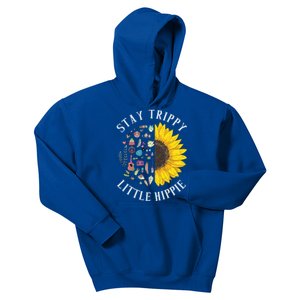 Stay Trippy Little Hippie Hippies Peace And Sunflower Hippy Gift Kids Hoodie