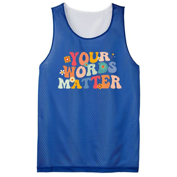 Speech Therapy Language Pathologist SLP Your Words Matter Mesh Reversible Basketball Jersey Tank