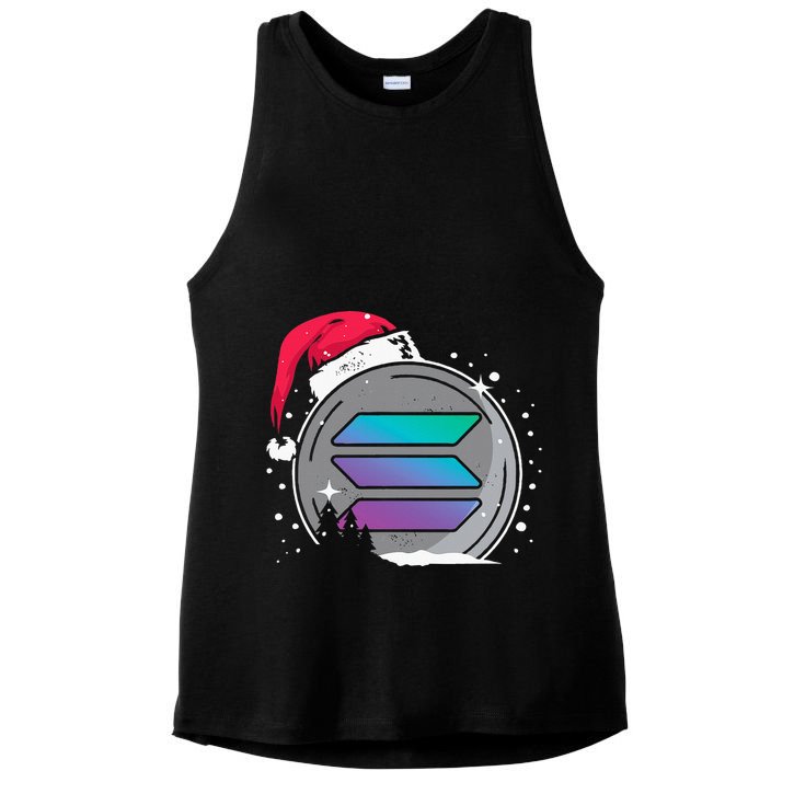 Solana Token Legends This Christmas Diamond Hands Unite Ladies PosiCharge Tri-Blend Wicking Tank
