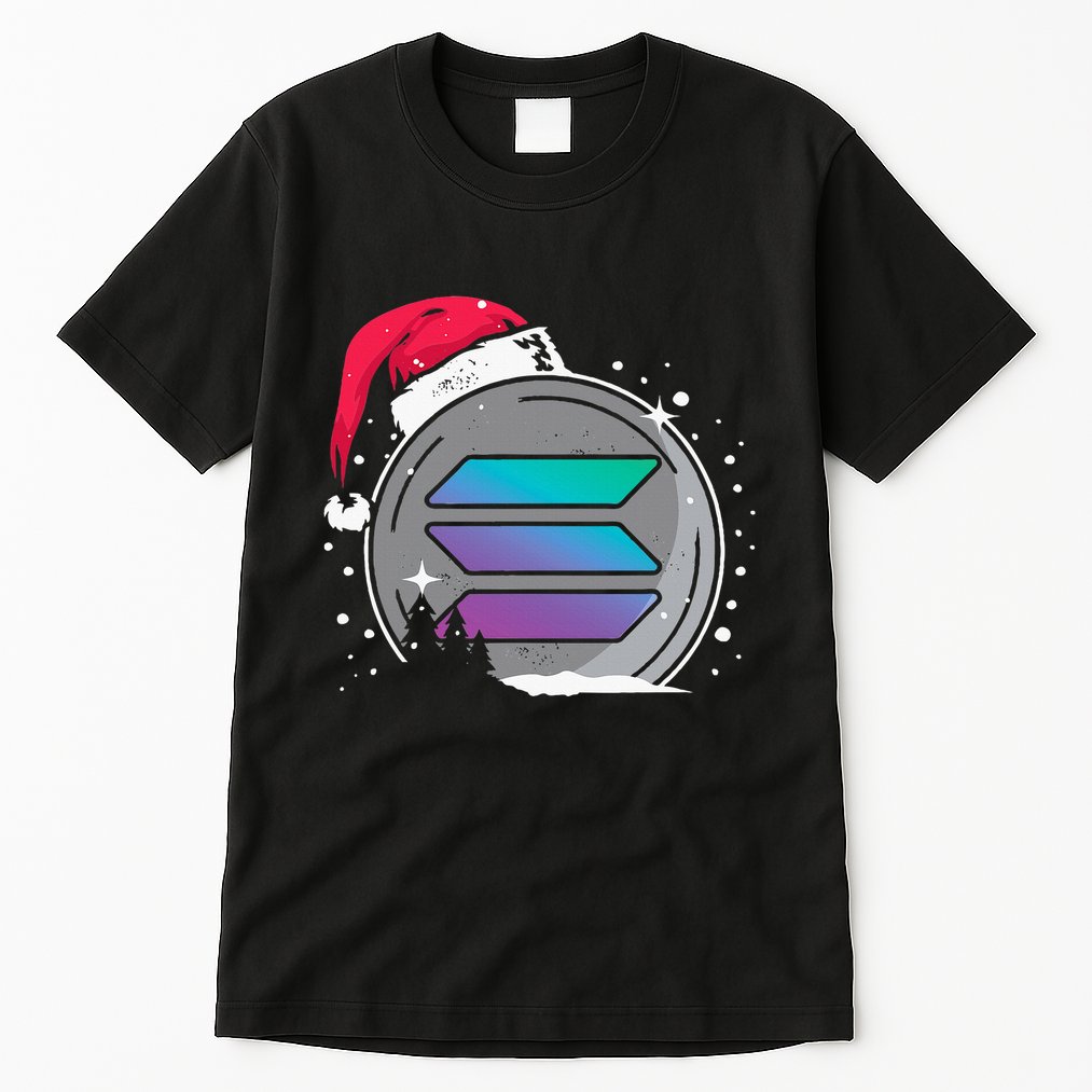 Solana Token Legends This Christmas Diamond Hands Unite Tall T-Shirt
