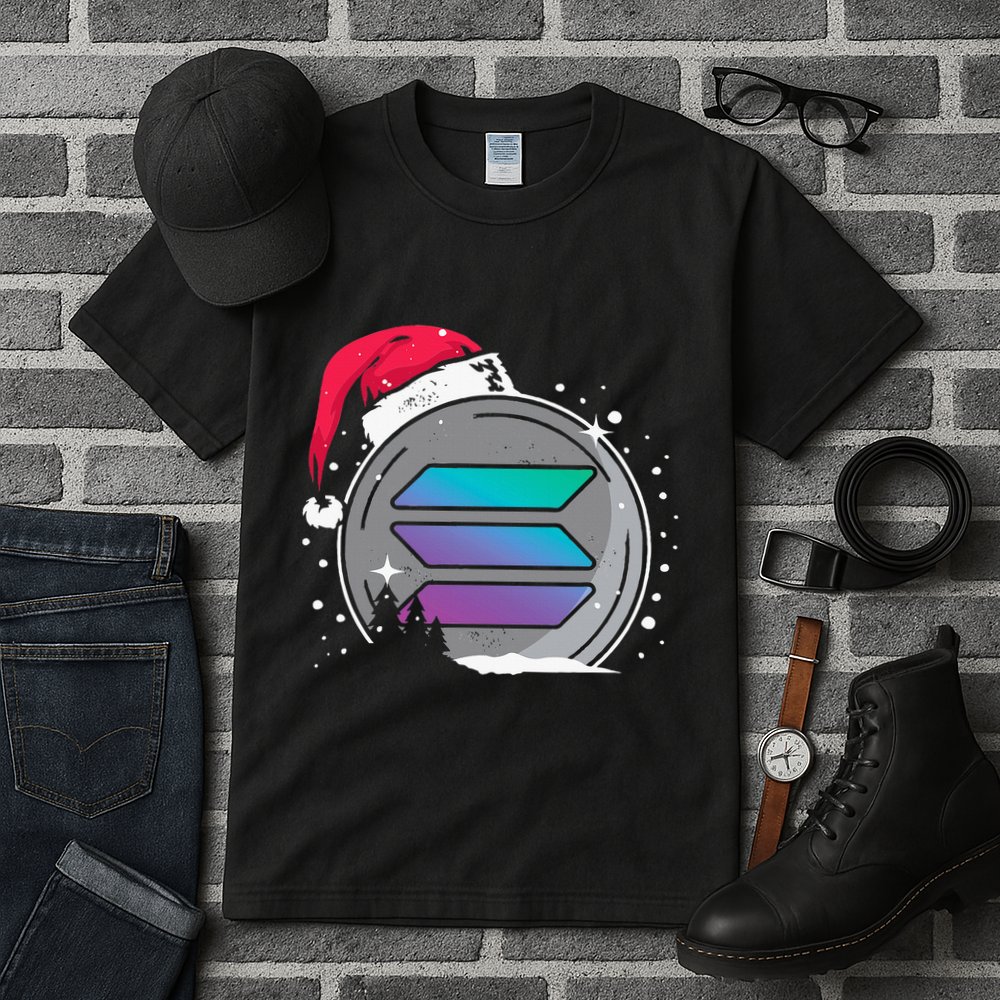 Solana Token Legends This Christmas Diamond Hands Unite Tall T-Shirt