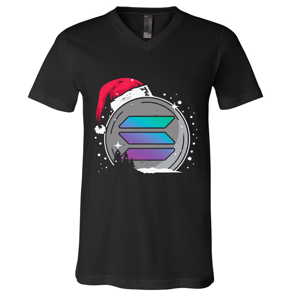 Solana Token Legends This Christmas Diamond Hands Unite V-Neck T-Shirt