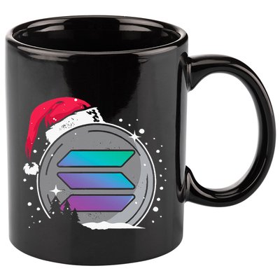 Solana Token Legends This Christmas Diamond Hands Unite 11oz C Handle Ceramic Mug