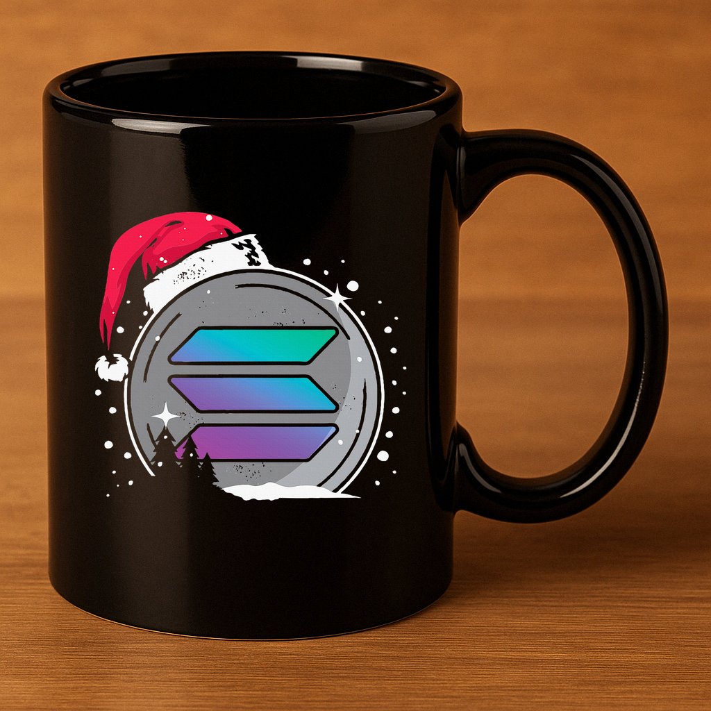 Solana Token Legends This Christmas Diamond Hands Unite 11oz C Handle Ceramic Mug