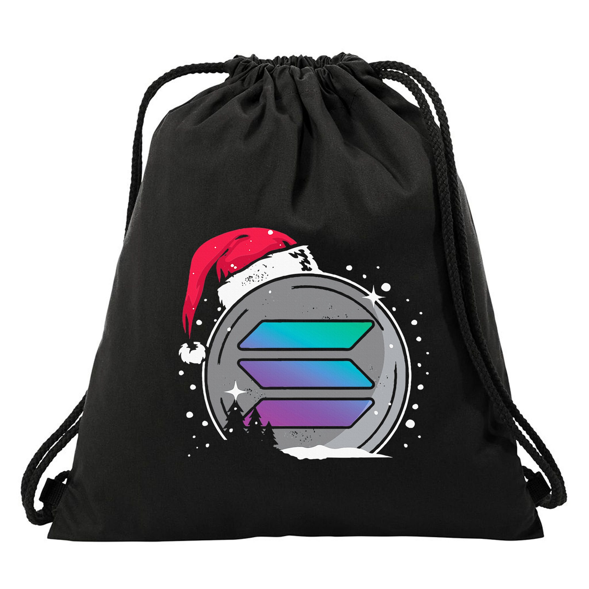 Solana Token Legends This Christmas Diamond Hands Unite Drawstring Bag