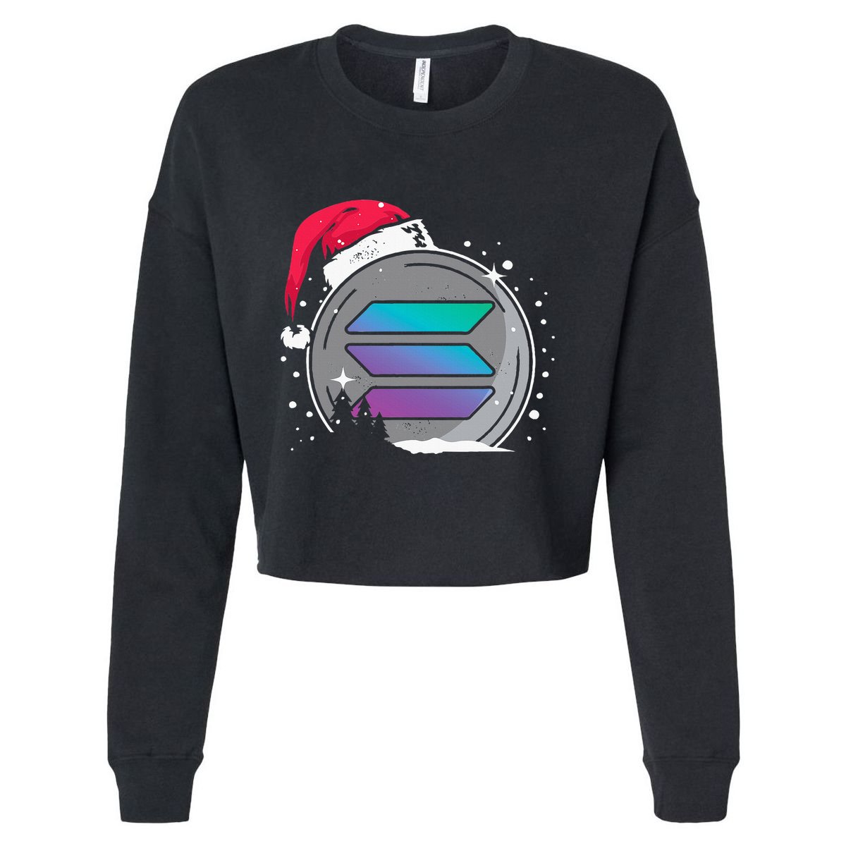 Solana Token Legends This Christmas Diamond Hands Unite Cropped Pullover Crew