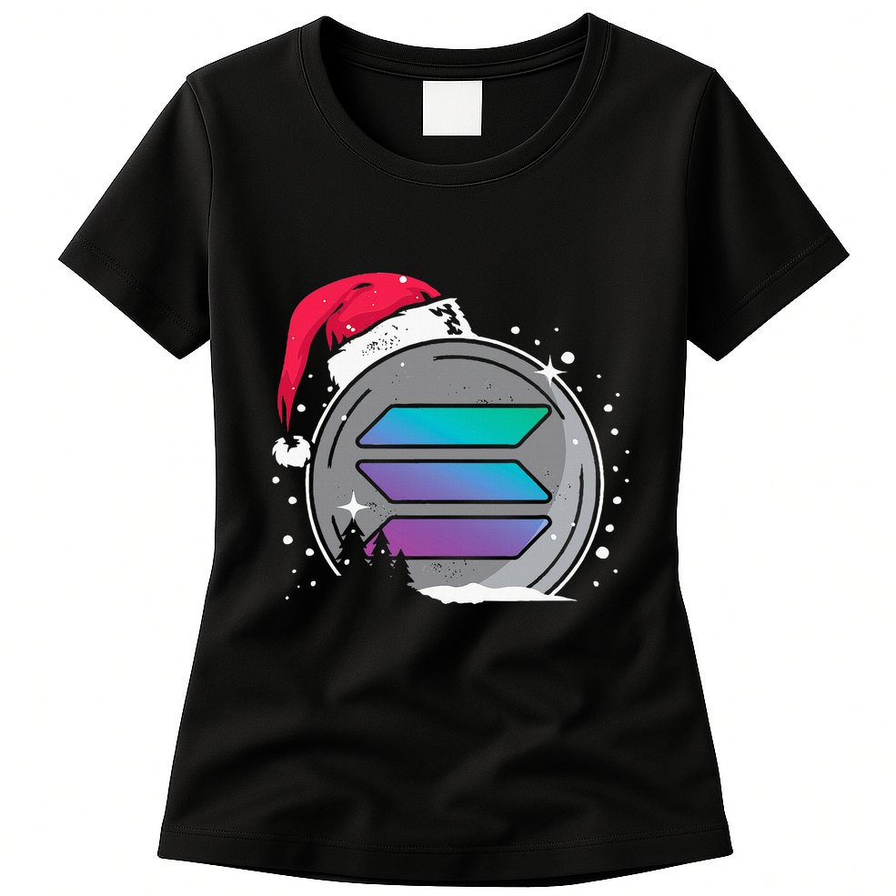 Solana Token Legends This Christmas Diamond Hands Unite Womens T-Shirt