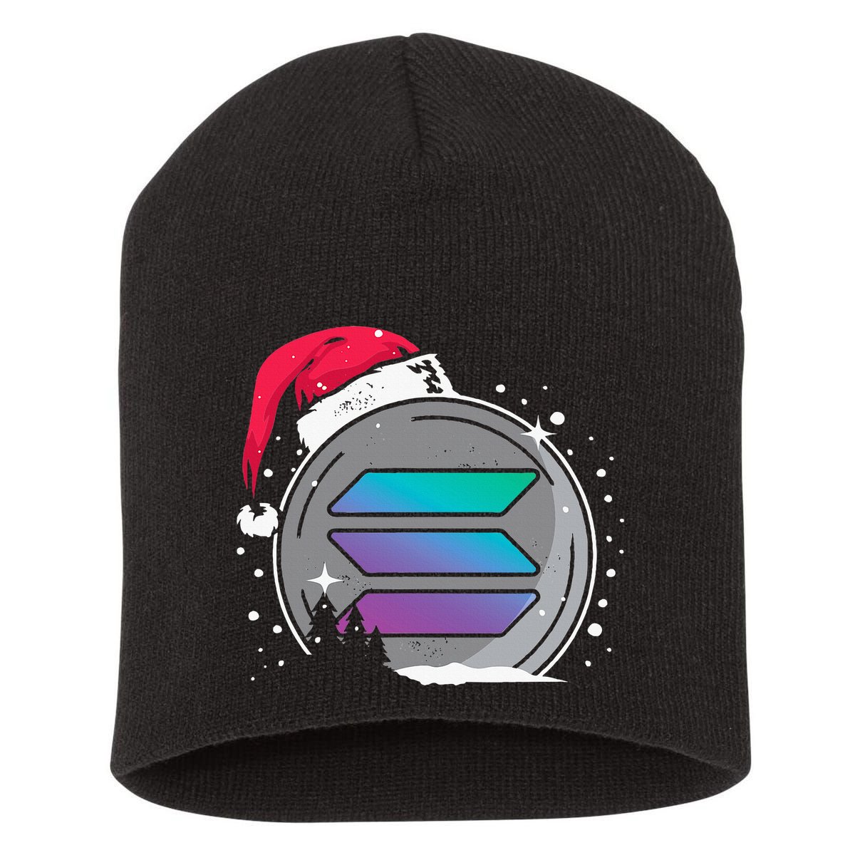 Solana Token Legends This Christmas Diamond Hands Unite Short Acrylic Beanie