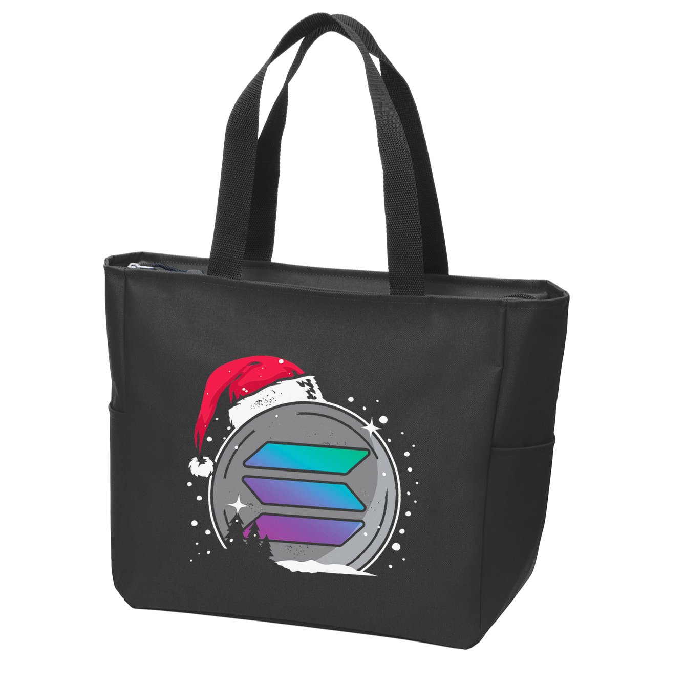 Solana Token Legends This Christmas Diamond Hands Unite Zip Tote Bag