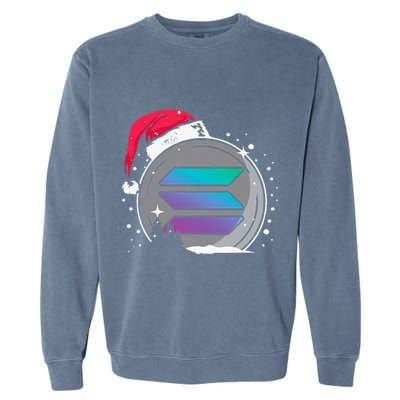Solana Token Legends This Christmas Diamond Hands Unite Garment-Dyed Sweatshirt