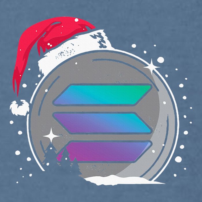 Solana Token Legends This Christmas Diamond Hands Unite Garment-Dyed Sweatshirt