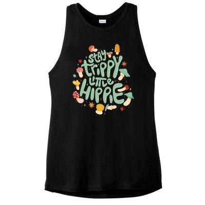 Stay Trippy Little Hippie Ladies PosiCharge Tri-Blend Wicking Tank