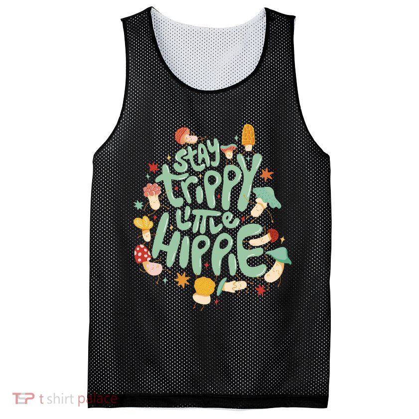 Stay Trippy Little Hippie Mesh Reversible Basketball Jersey Tank