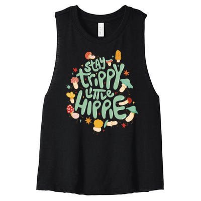 Stay Trippy Little Hippie Women's Racerback Cropped Tank